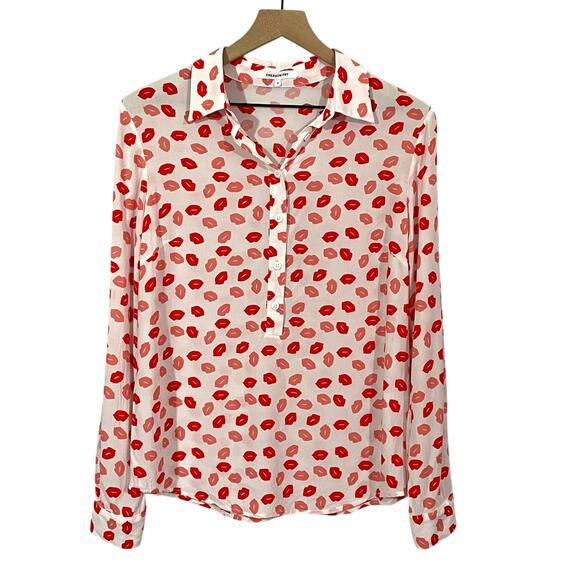 Emerson Fry Ribbons Blouse - Lipstick - Small - Picture 1 of 11